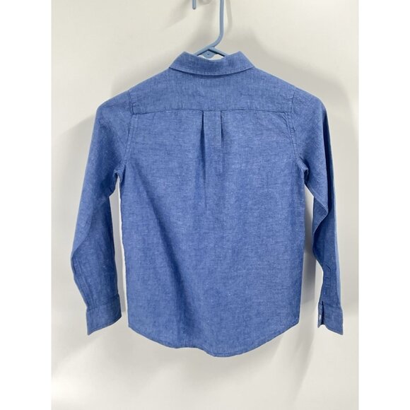 Janie and Jack Bundle of 4 Button Up Linen Collared Shirts Sz 8 - Picture 10 of 10